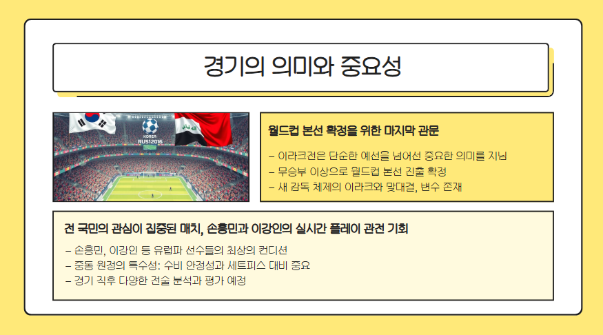 한국 이라크전 중계｜손흥민&middot;이강인 선발 공개!
