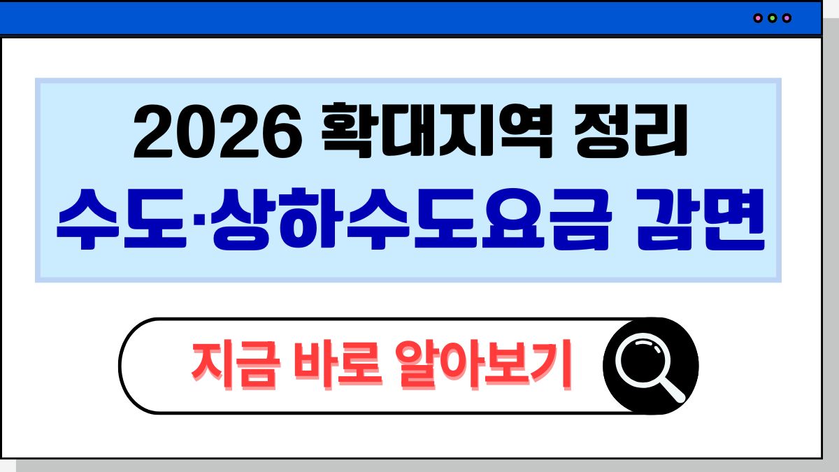 2025 상하수도요금 감면신청