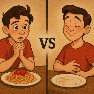 식사 전 VS 식사 후