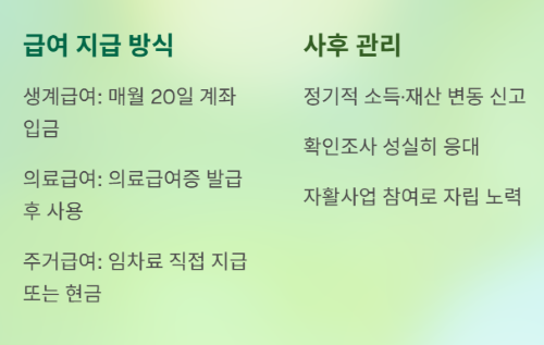 기초수급자 자격 요건, 지원 혜택, 신청