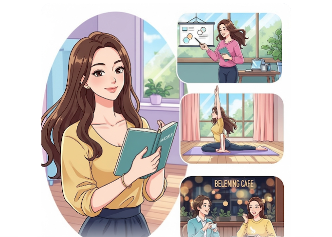 Work-life balance를 구체적으로 시각화한 이미지