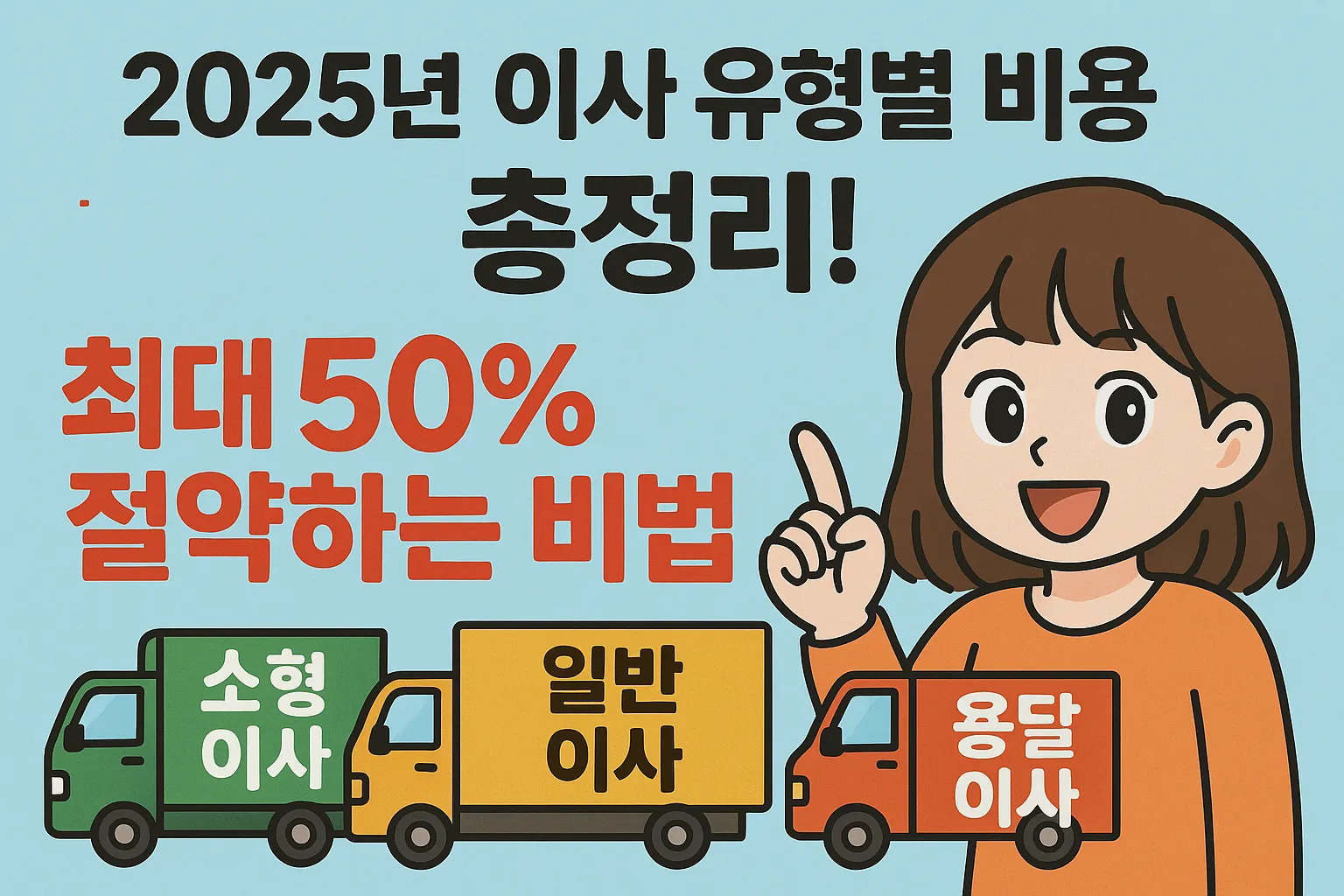 2025년 이사 유형별 비용 총정리! 최대 50% 절약하는 비법