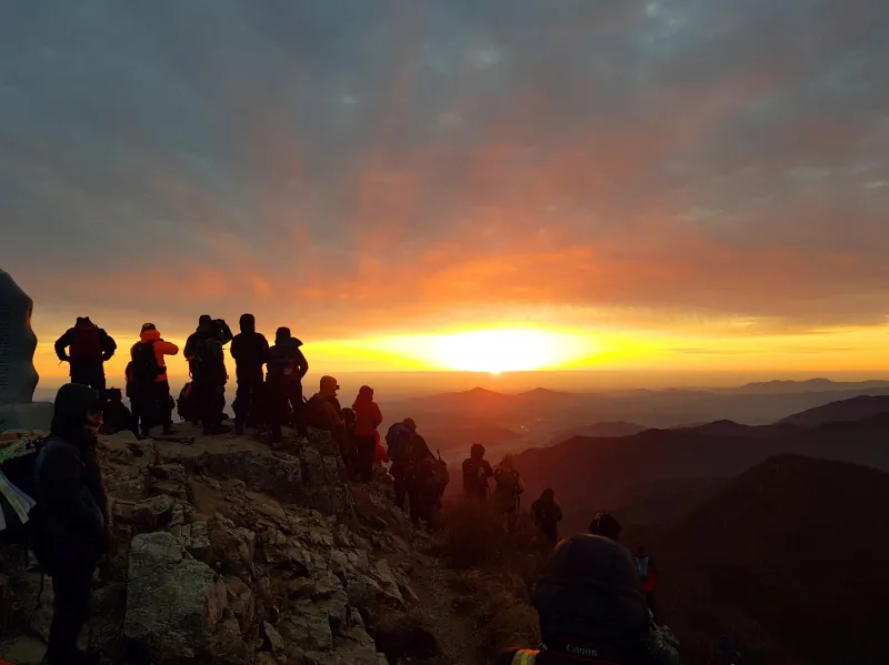 울산 가지산 일출 산행
