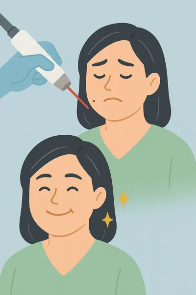 쥐젖 제거 레이저 시술 과정과 회복5