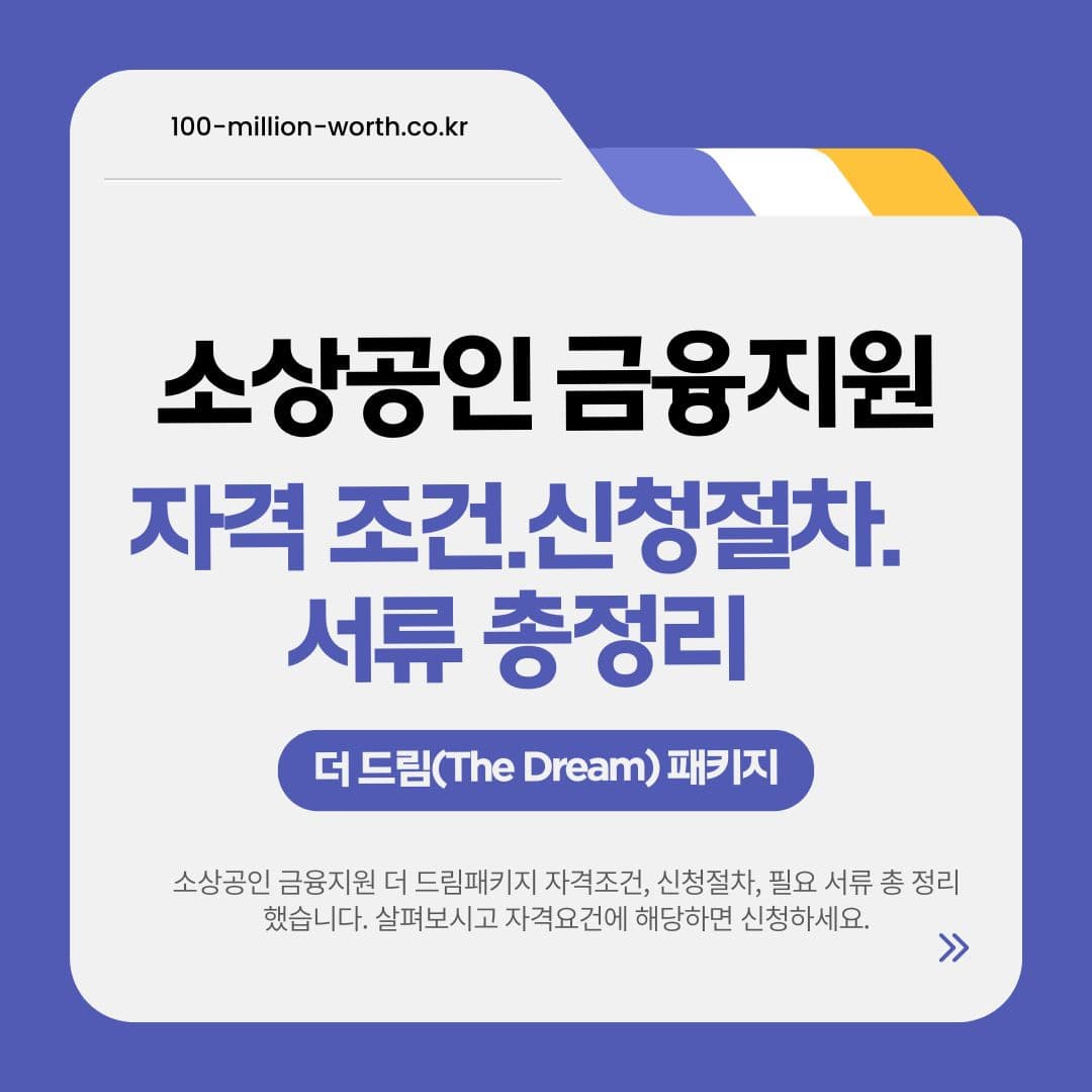 소상공인 금융 지원 절차