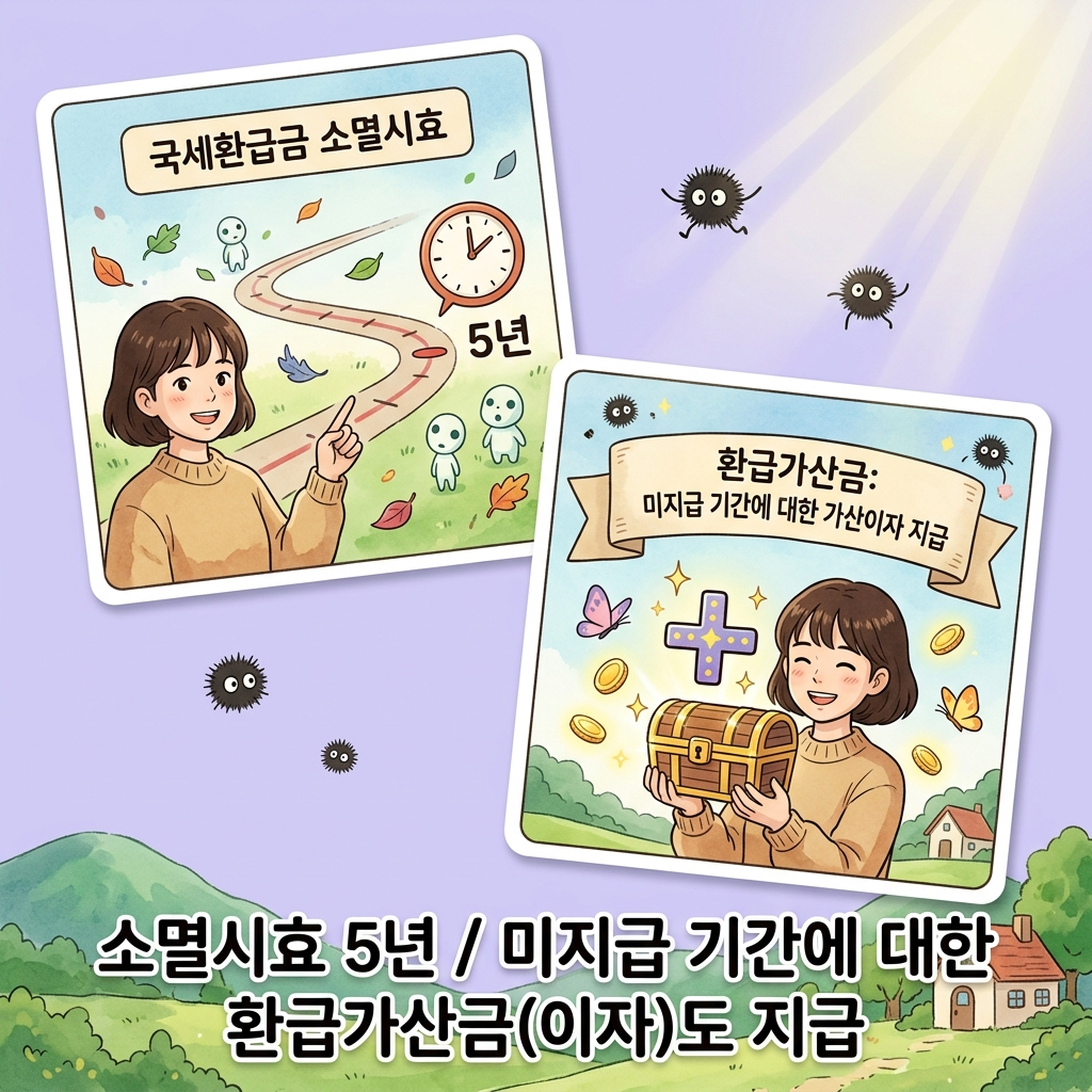 국세 환급금 소멸시효 5년 환급가산금 이자 지급