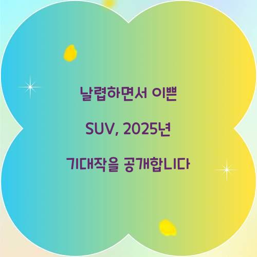 날렵하면서 이쁜 SUV