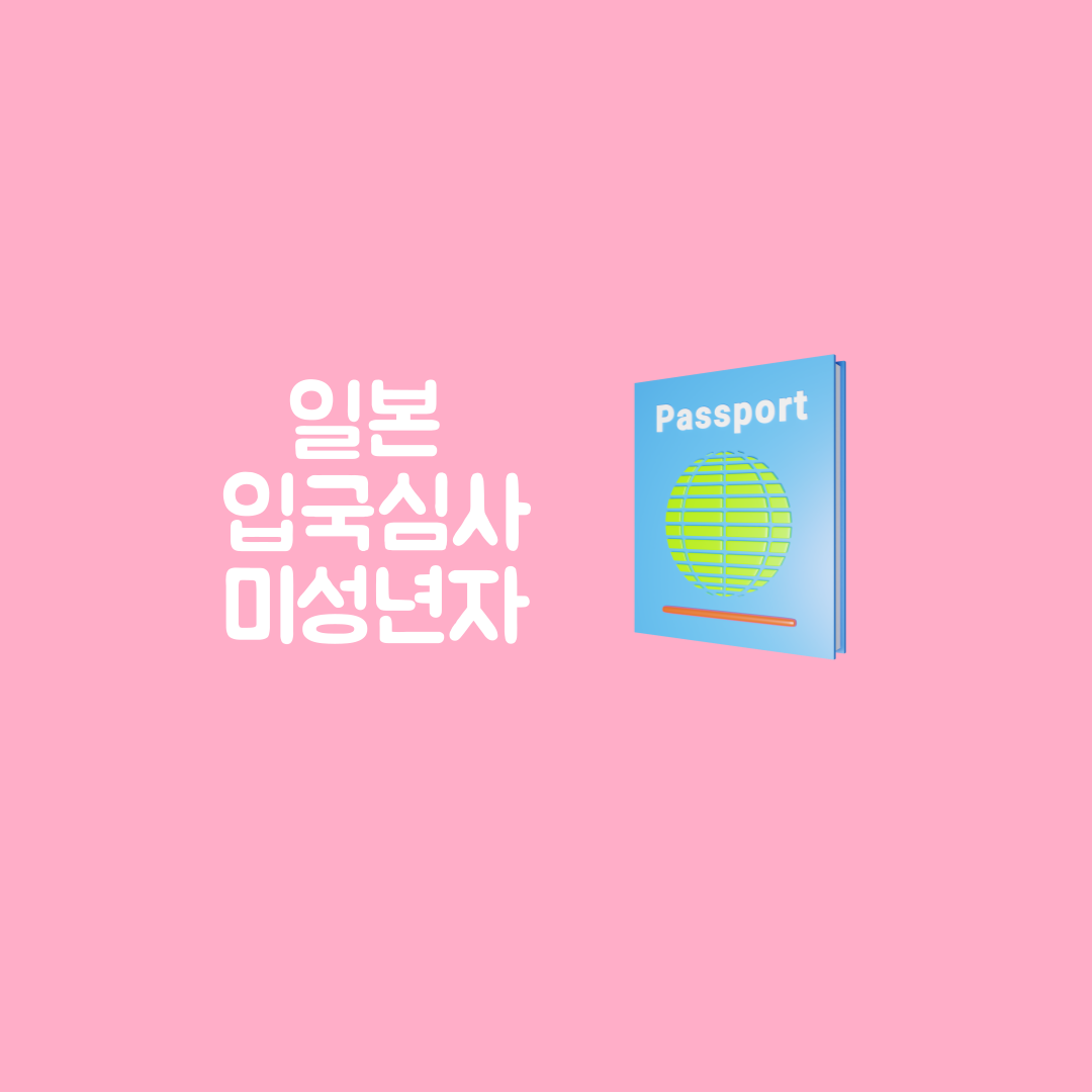 일본 입국심사 미성년자
