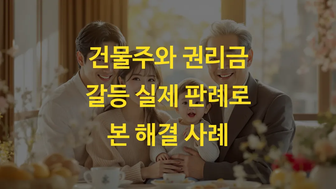 건물주와 권리금 갈등 실제 판례로 본 해결 사례