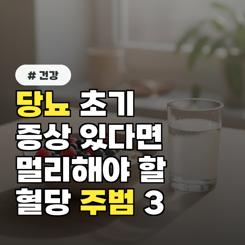 당뇨 초기증상 있다면 반드시 멀리해야 할 혈당 스파이크 주범 3가지