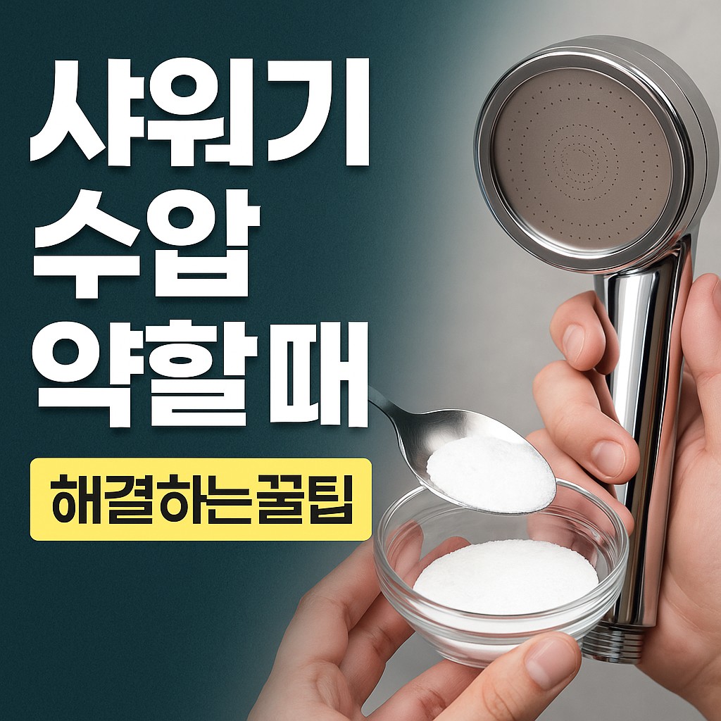 샤워기 수압 약할 때 해결하는 법, 교체 없이 세기 높이는 꿀팁