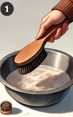 쇠대야가 와 솔 이 있는 그림