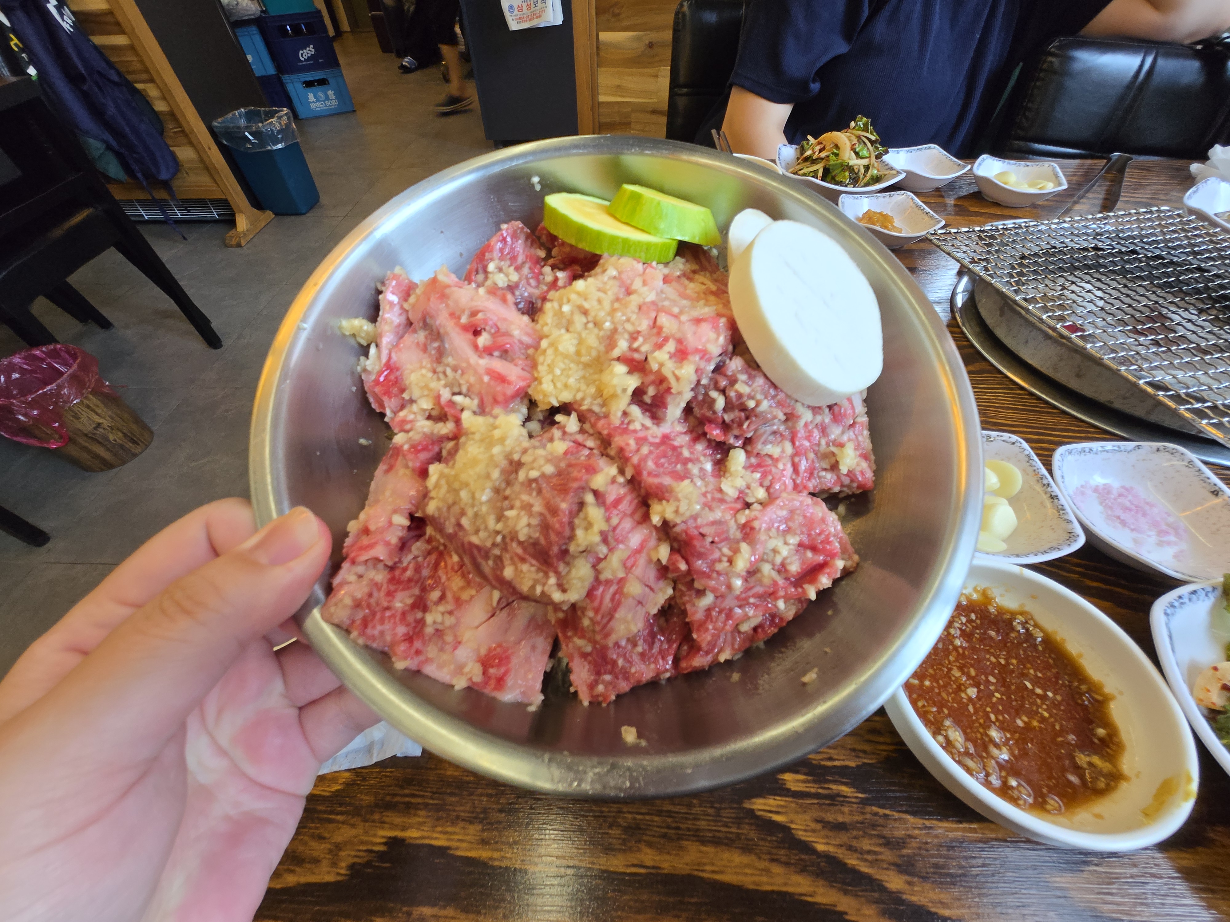 경북 안동 맛집 우정숯불갈비 한우마늘갈비