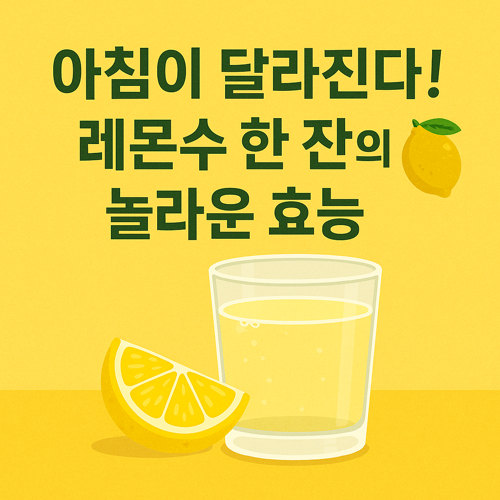 아침이 달라진다! 레몬수 한 잔의 놀라운 효능 🍋