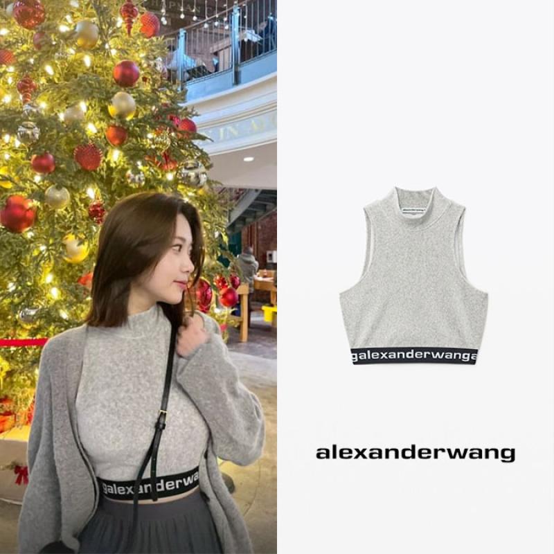 ALEXANDERWANG 알렉산더왕 스트레치 코듀로이 모크넥 탱크탑 박나언
