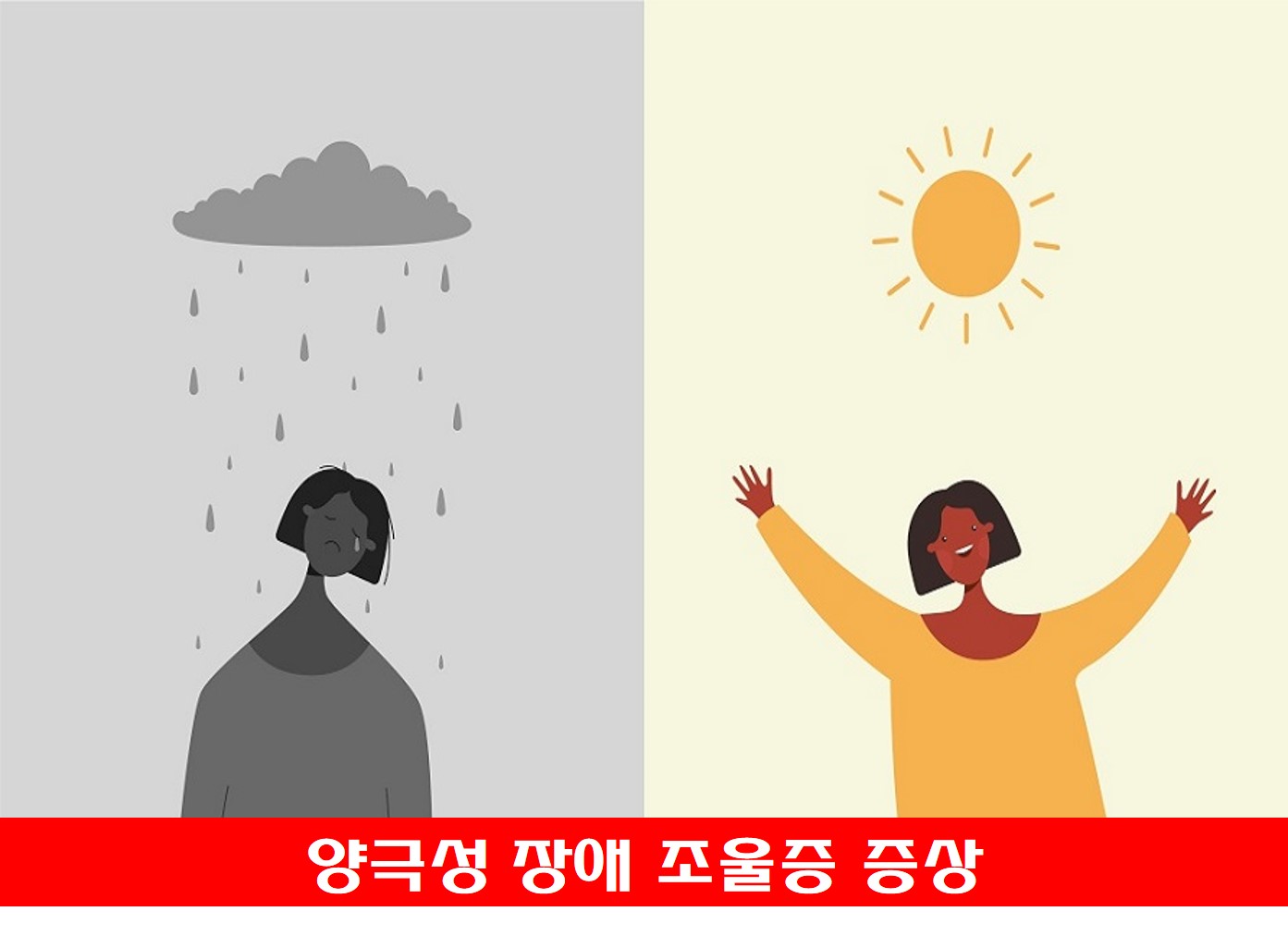 양극성장애 조울증 증상을 표현한 사진