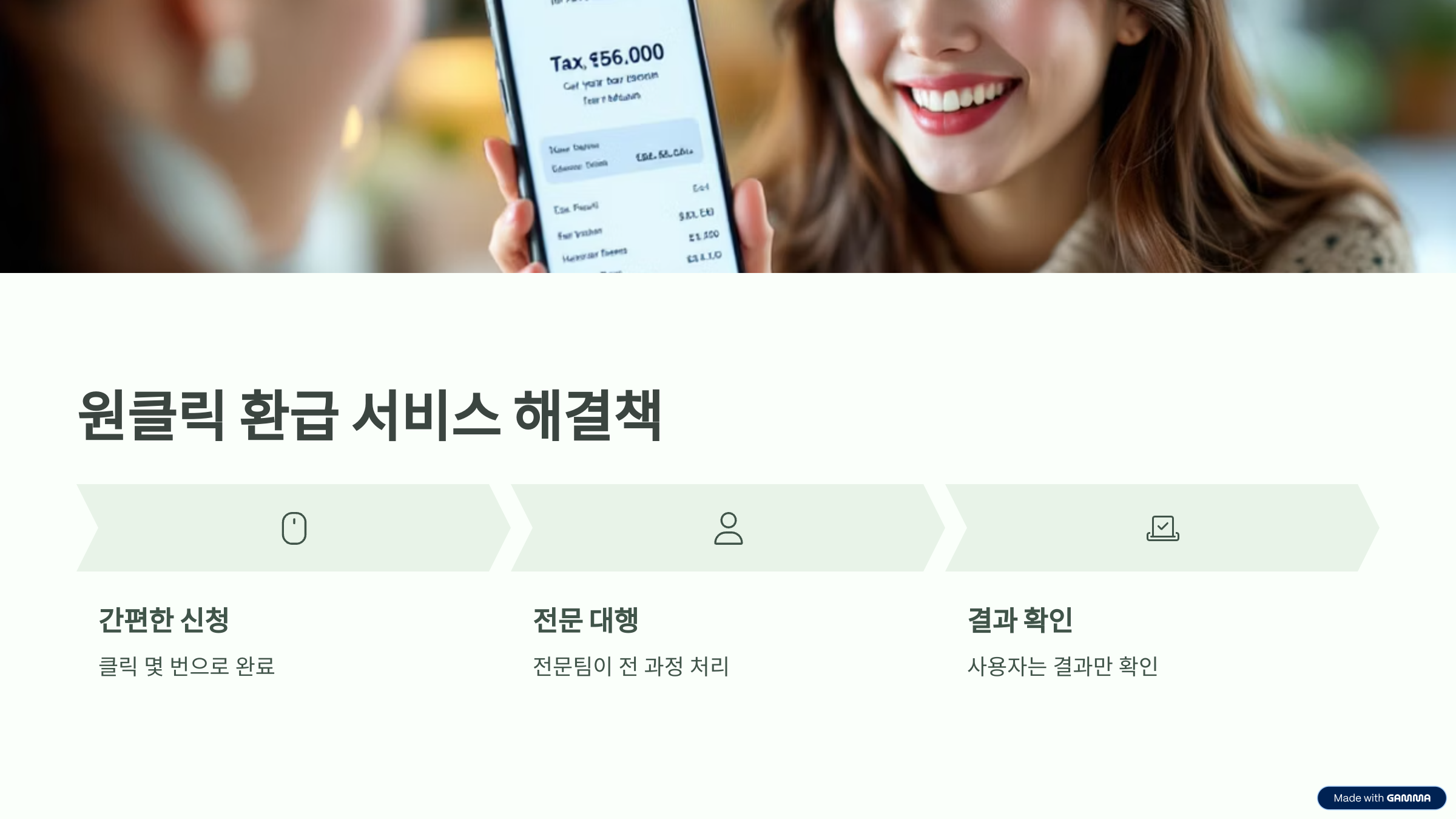 환급 서비스 해결책