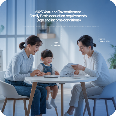 2025 연말정산 부양가족 기본공제 요건 이미지