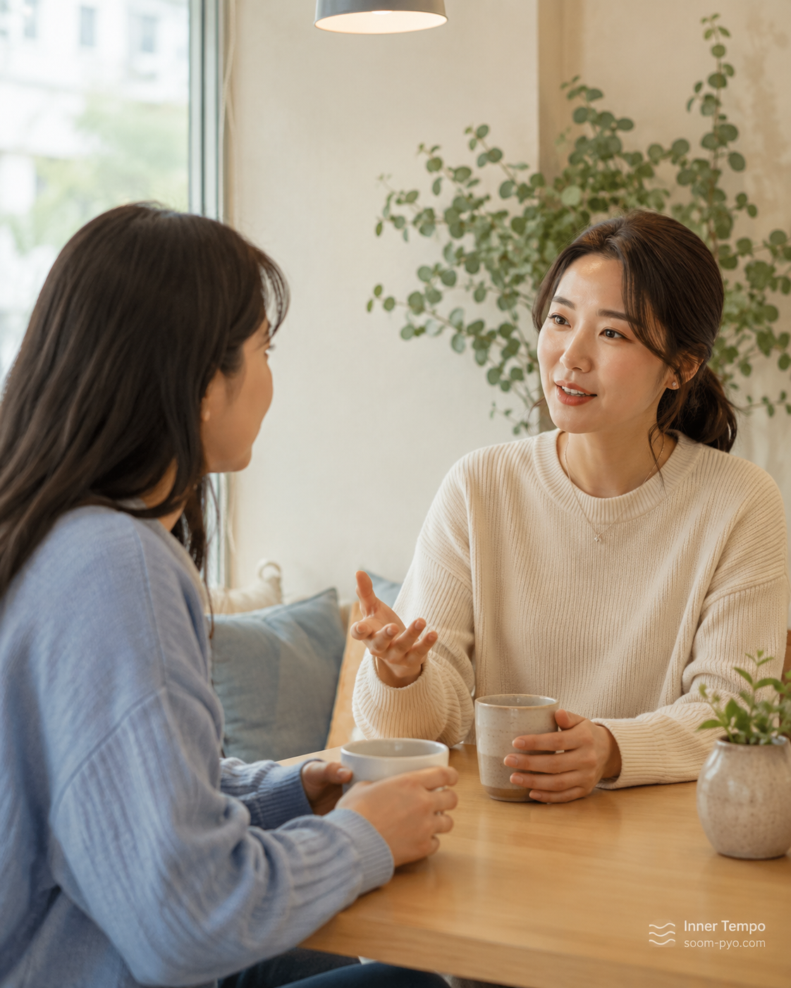 아늑한 카페에서의 대화
