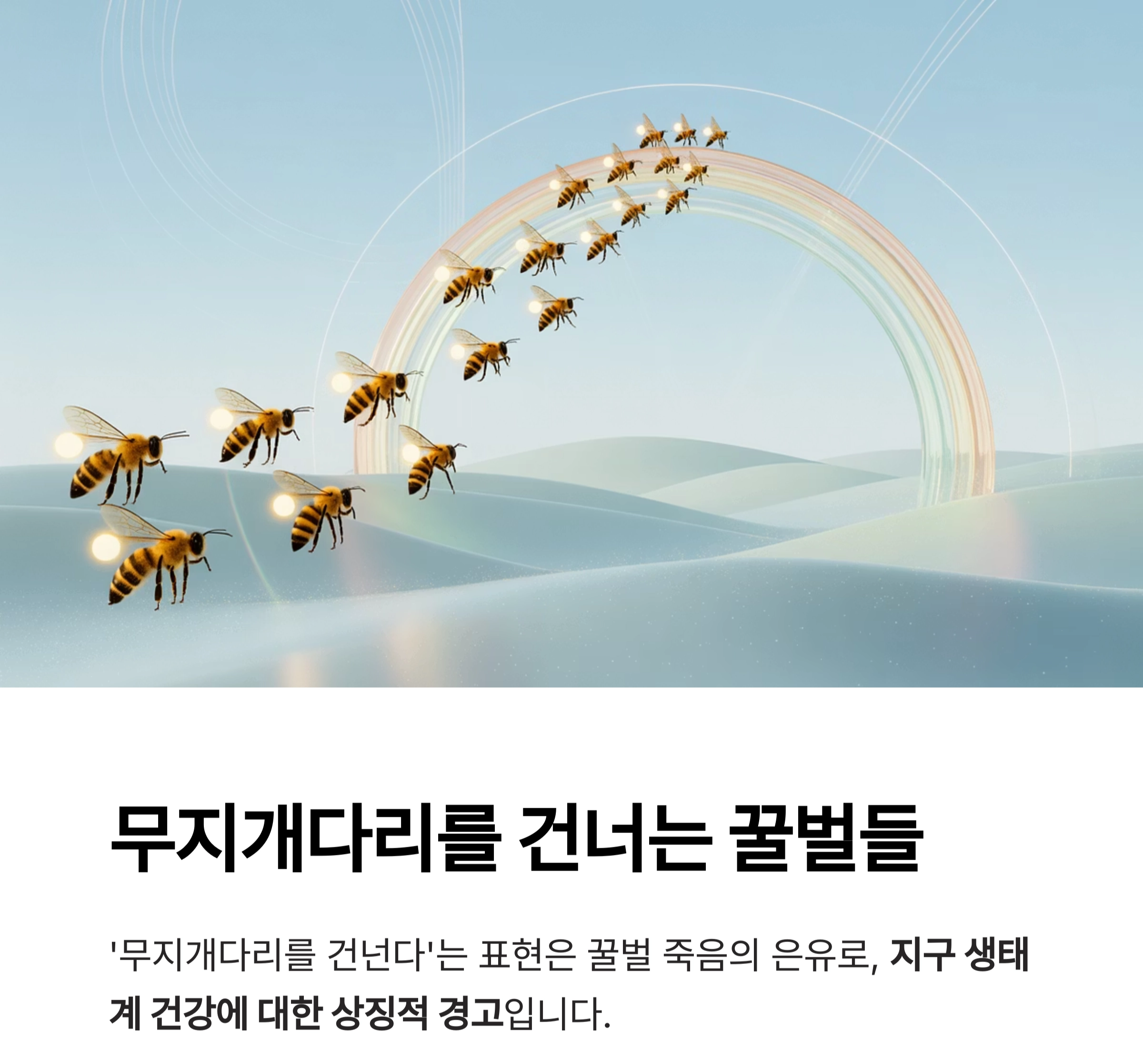 꿀벌의 실종 : 우리가 외면할 수 없는 지구의 경고