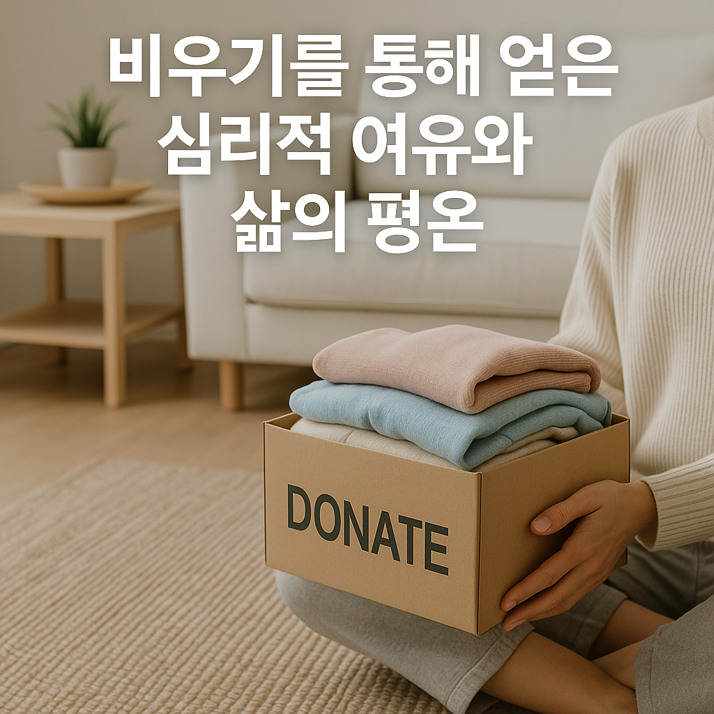 비우기를 통해 얻은 심리적 여유와 삶의 평온