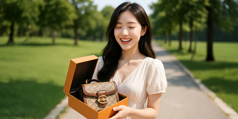 꿈에서 명품을 선물 받아 기뻐하는 사람