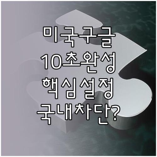 한국에서 미국 구글 검색 결과 그대로..