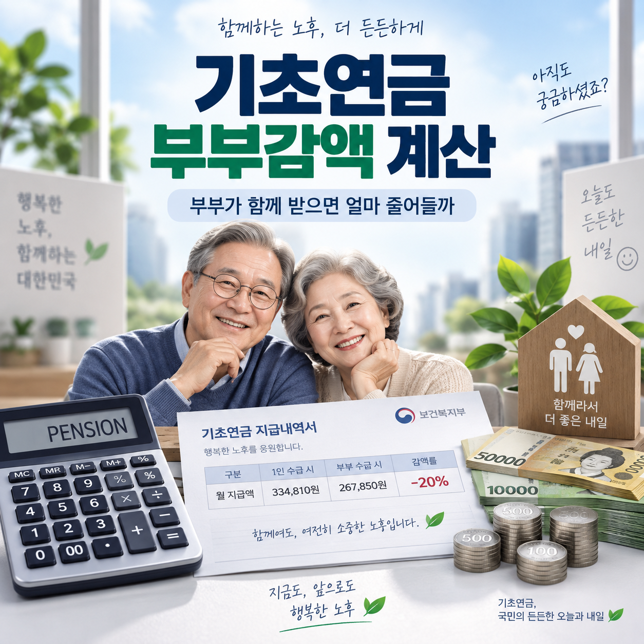 기초연금 부부감액 계산
