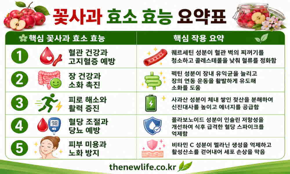 꽃사과 효소 효능 요약표