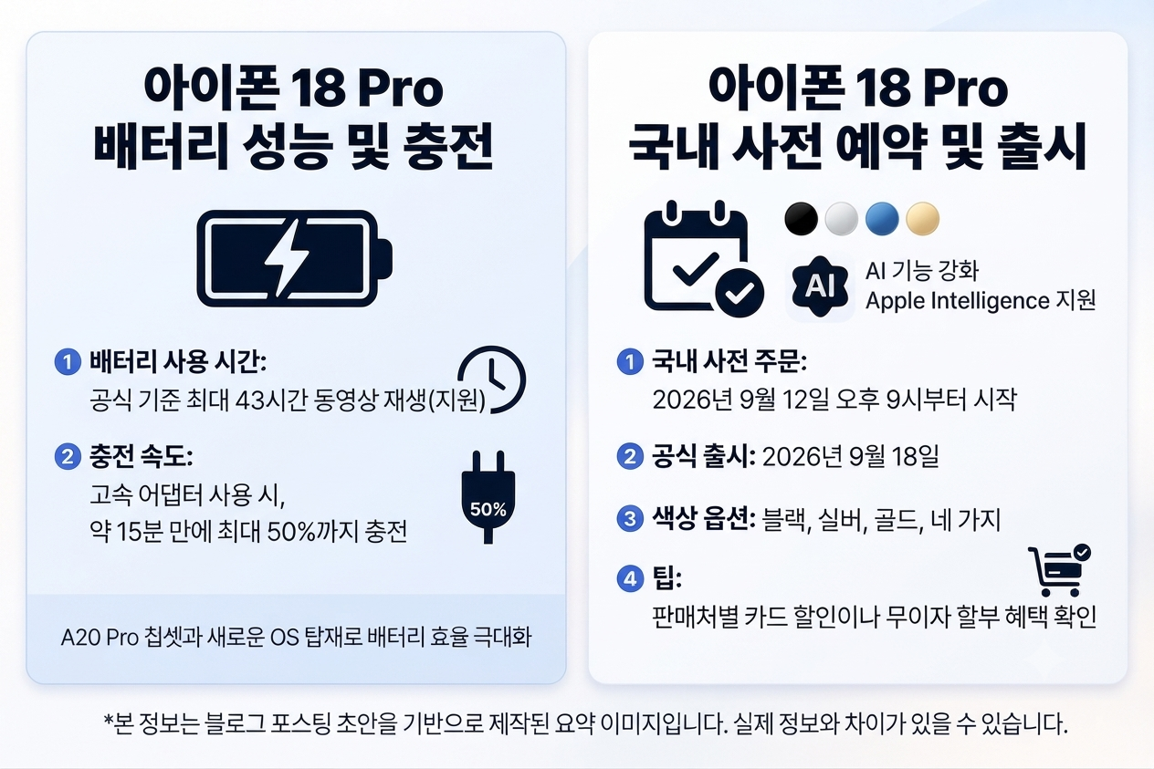 아이폰10프로 배터리 성능및 충전/국내 사전예약 및 출시