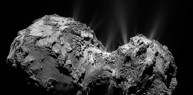 혜성 67P 추류모프-게라시멘코 핵 근접 사진