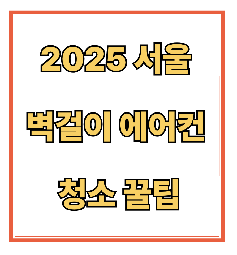 2025 서울 벽걸이 에어컨 청소