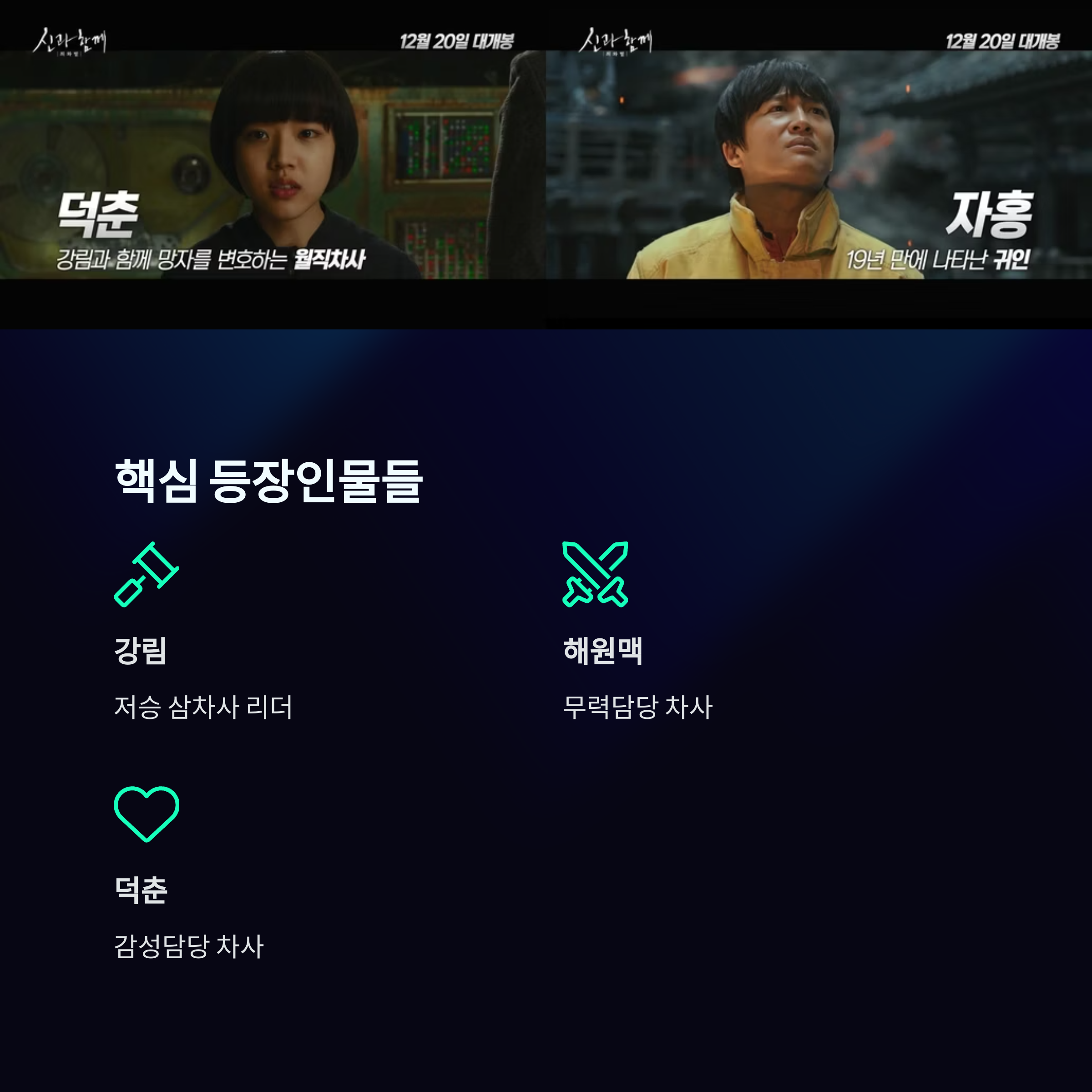 주요 등장인물 소개 관련 사진