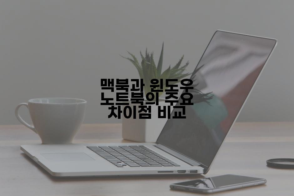 맥북과 윈도우 노트북의 주요 차이점 비교