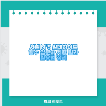 샤넬 N&deg;5 알데하이드 향수 입문자 시향 팁과 활용법 정리