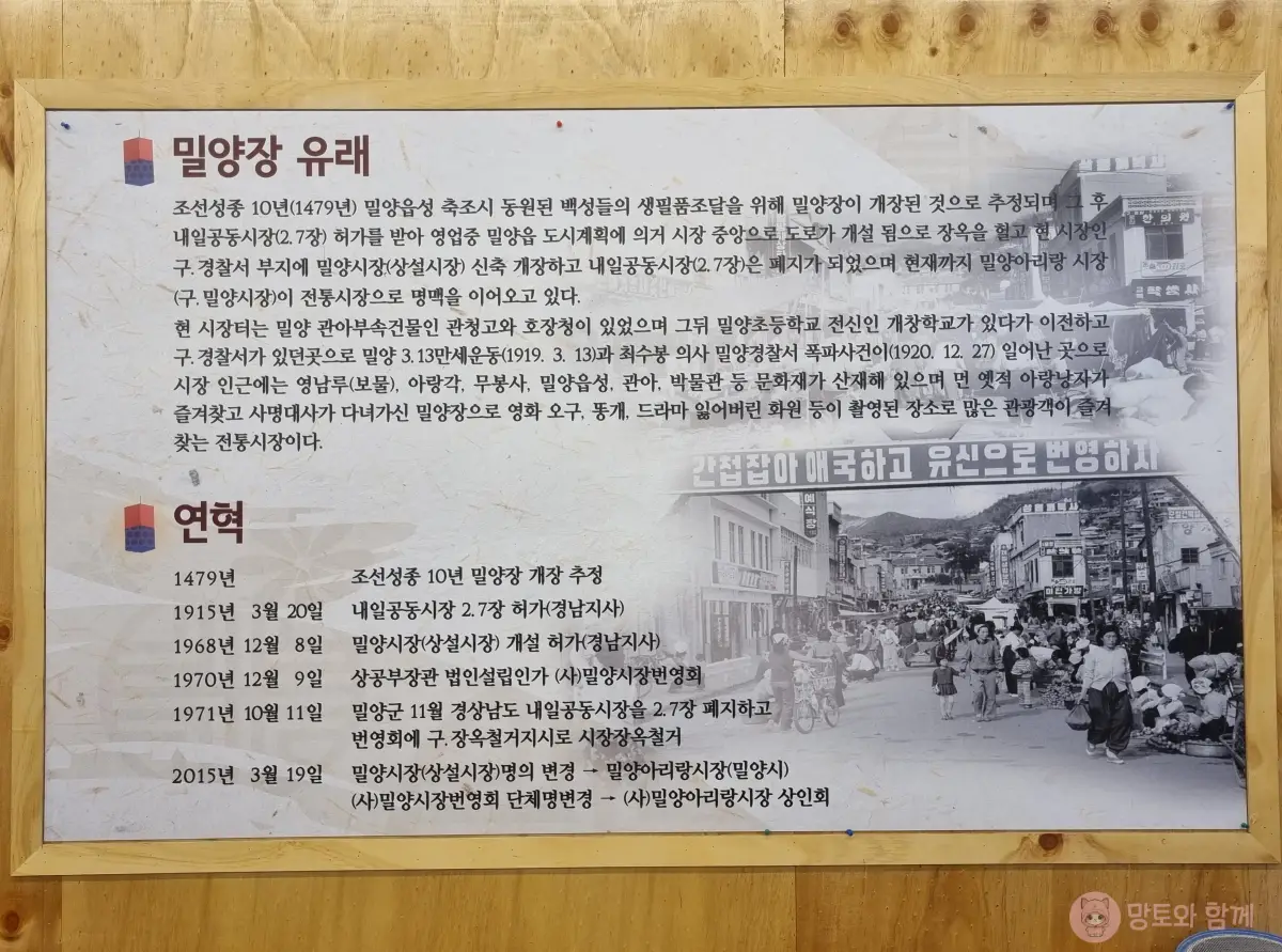 밀양장-유래