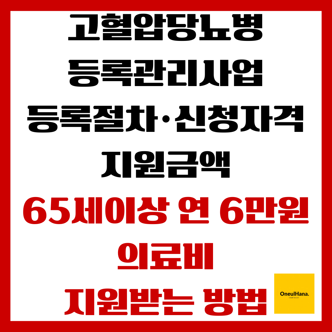 고혈압,당뇨병 등록관리사업 등록절차,신청자격,지원금액