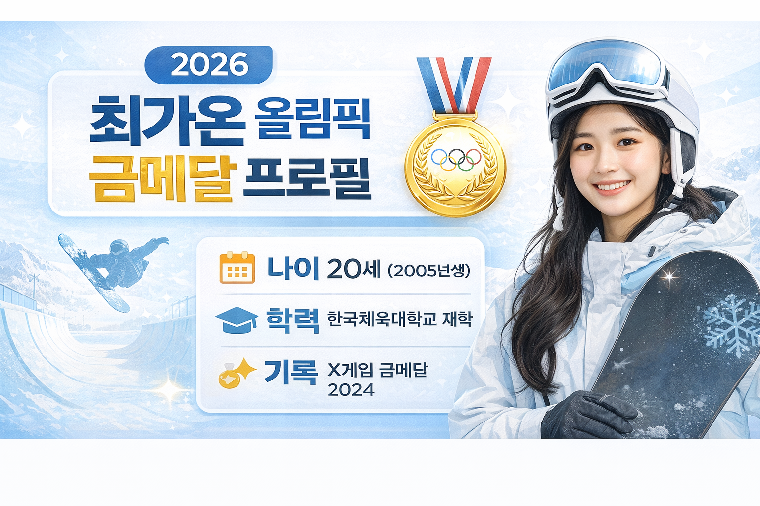 최가온 올림픽 금메달 프로필