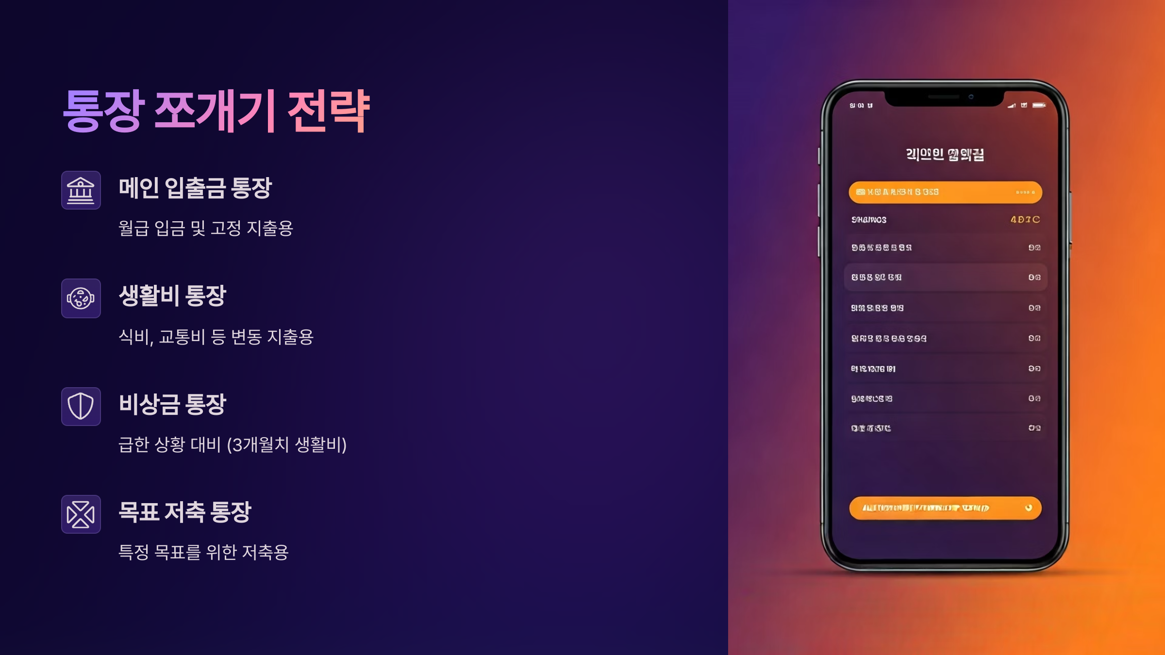 통장 쪼개기로 50만원저축