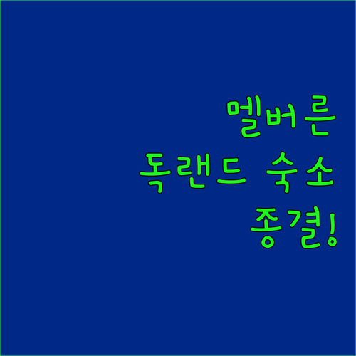 멜버른 독랜드 뉴키 숙소 에어비앤비와..