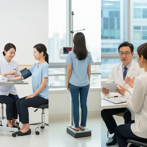 정기적인 장 건강 검진으로 변비와 대장암 위험을 확인하는 모습