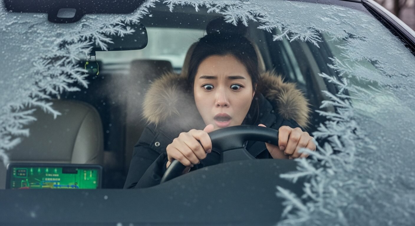 차량 실내 성에 제거법