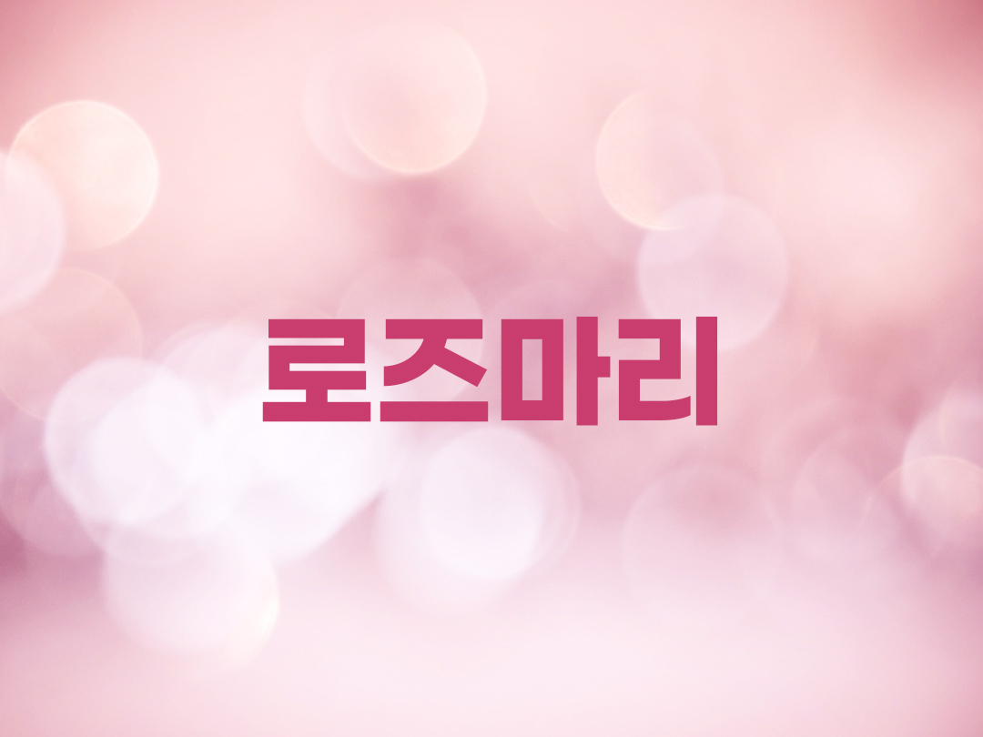 로즈마리 천주교 여자세례명