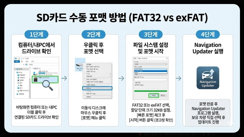 내비게이션 업데이트 오류 해결법