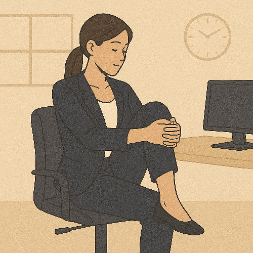 무릎 당겨 가슴 쪽으로 끌어안기 (양쪽 번갈아)