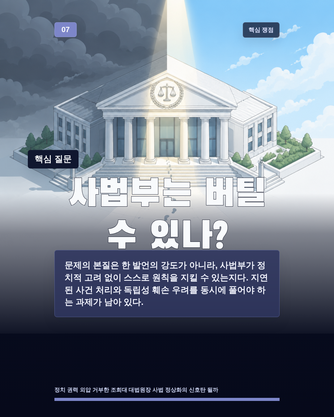 외압 거부한 대법원장