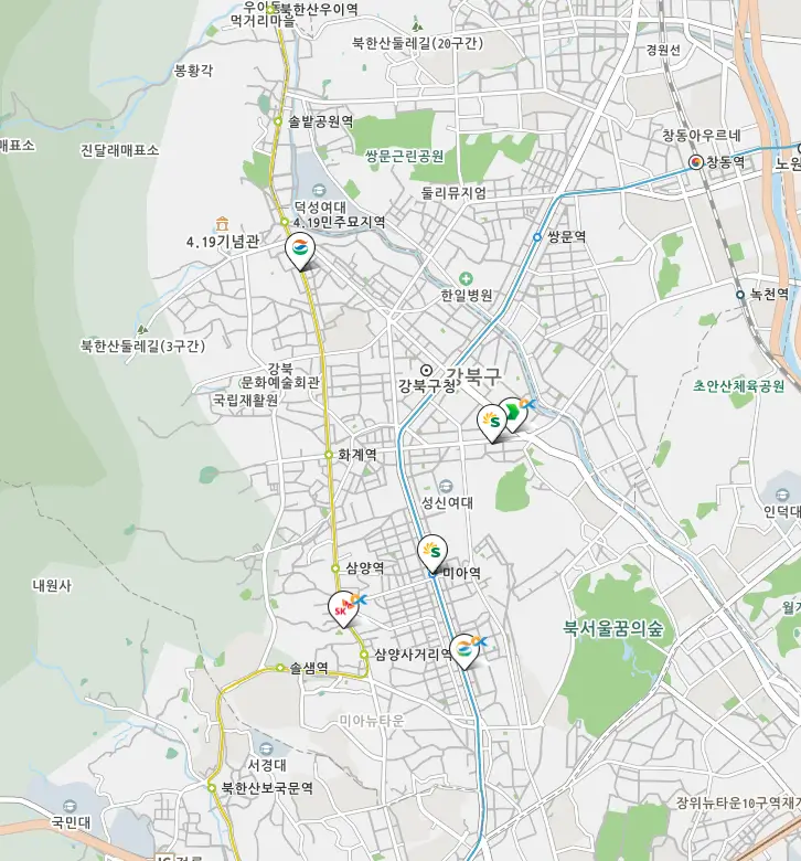 강북구 세차장 위치