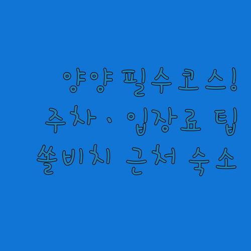 양양 오산리 선사유적박물관 주차 입장..
