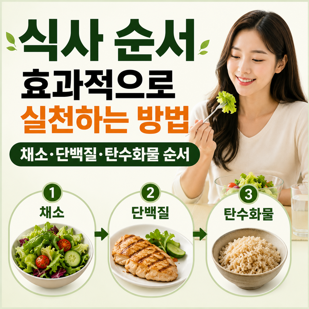 식사 순서 효과적으로 실천하는 방법