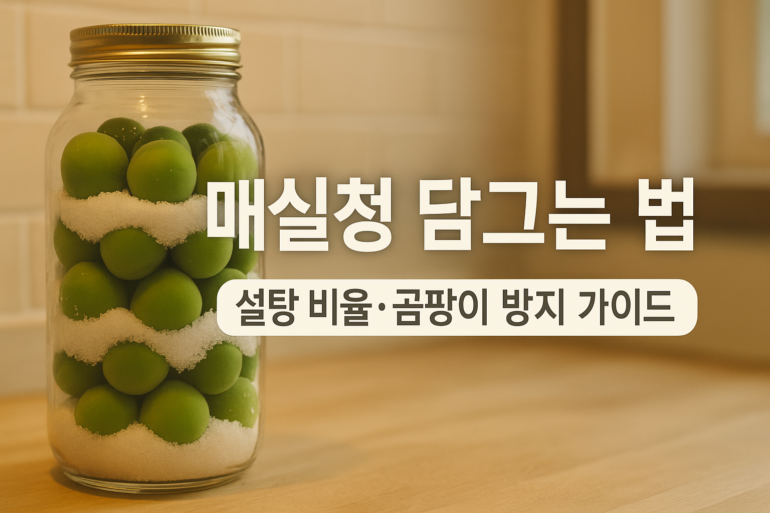 [매실청 담그는 법] 여름철 소화&middot;피로회복에 좋은 자연 발효 매실청 만들기